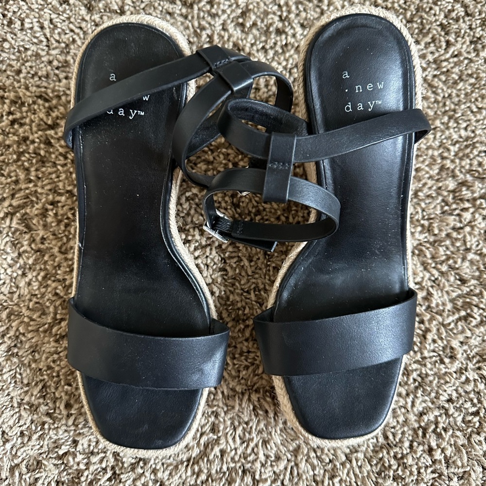 Black and Light Tan Heels